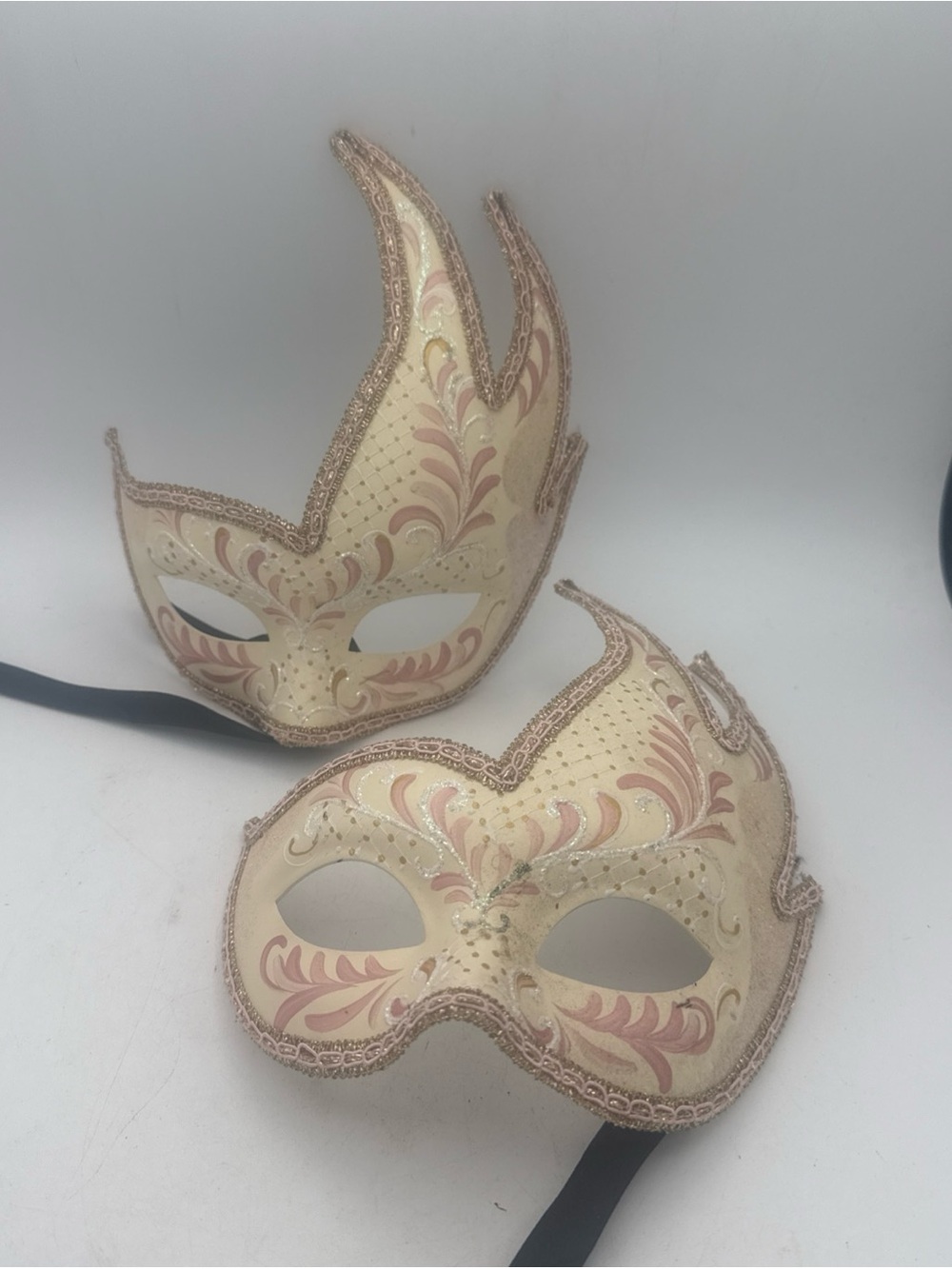 Pair Of Pier 1 Venetian Masquerade Masks 2016 Elena Italy Wax Seal Set
